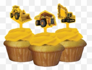 Cupcake Cups And Picks - Stunning Under Construction Cupcake Toppers Emoji,Emoji Cupcake Rings