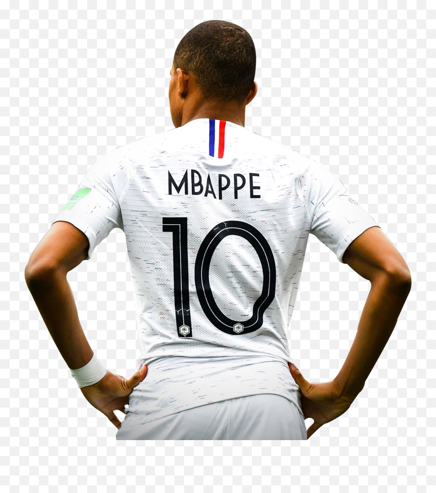 Kylian Mbappe Png White Jersey France - Mbappe White France Jersey Emoji,Football World Cup Emoji