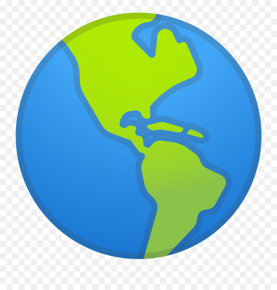 Globe Showing Americas Emoji - Globe Emoji,Earth Emoji