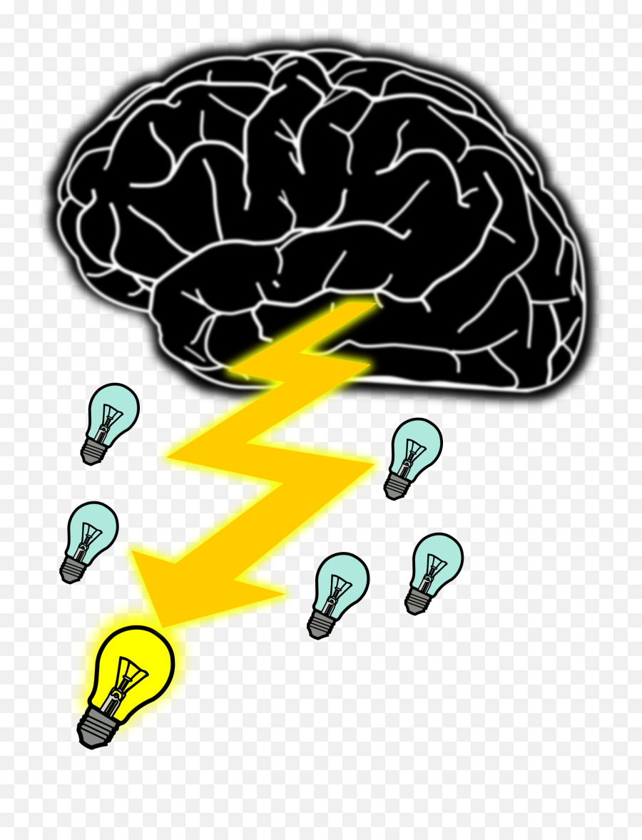 Lightning Clipart Brain Lightning Brain Transparent Free - Brainstorming Icon Brainstorming Symbol Emoji,Brainstorm Emoji