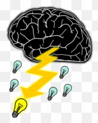 Lightning Clipart Brain Lightning Brain Transparent Free - Brainstorming Icon Brainstorming Symbol Emoji,Brainstorm Emoji