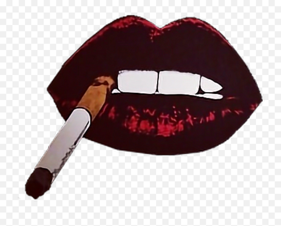 Stickers Sticker Lips Smoke Sticker - Cigarette Emoji,Emoji Lips With Smoke