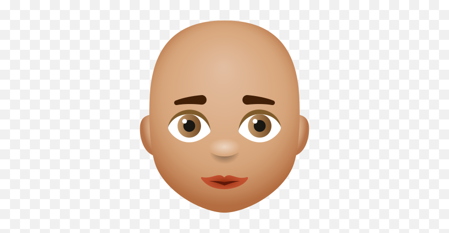 Bald Woman Medium Skin Tone Icon - Light Skin Curly Hari Emoji,Bald Emoji