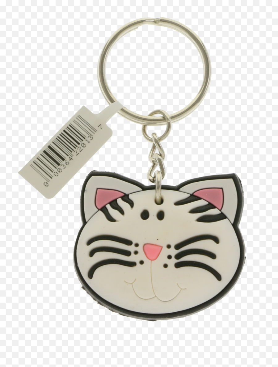 Rubber Keychain Shaped As A Cats Head Kekc6222 - Aek Emoji,Emoji Keychain