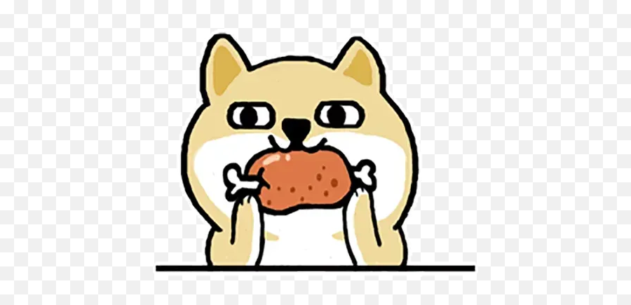 Shiba Fat 1 Whatsapp Stickers - Stickers Cloud Shiba Fat Whatsapp Sticker Emoji,Shibe Emoji