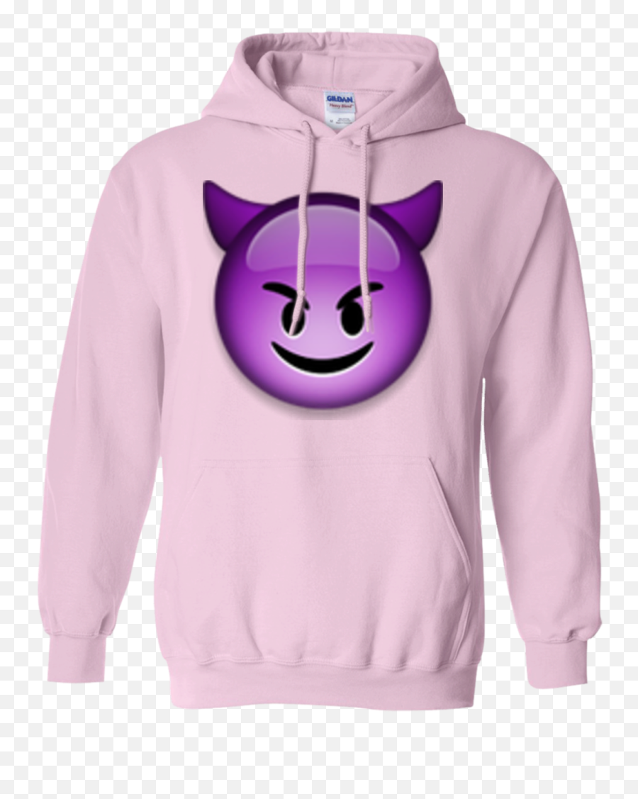 Emoji - Hoodie Thrasher Pink,Purple Emoticon With Horns