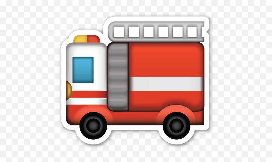 Fire Engine Emoji Stickers Fire Engine Emoji - Emojis De Medios De Transportes,Fire Emoji