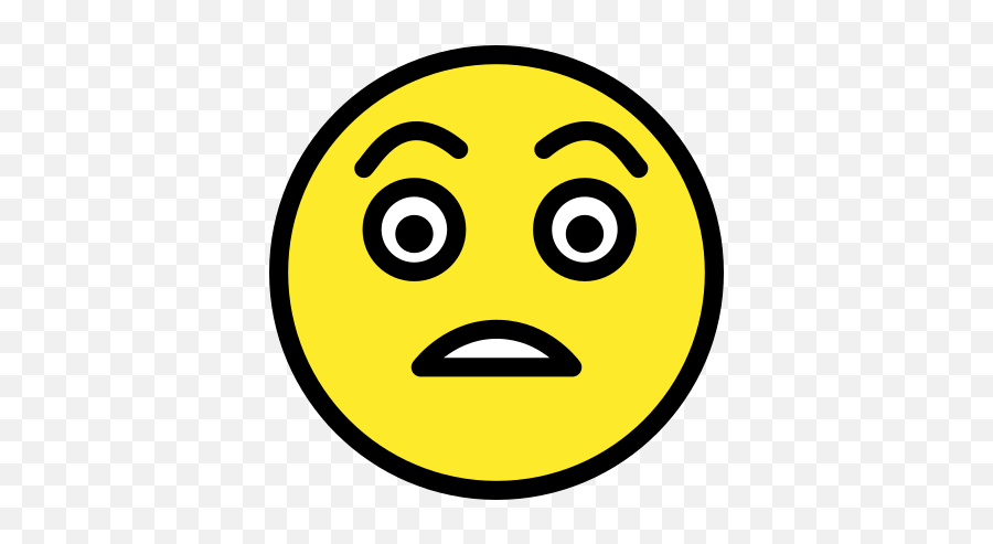 Fearful Face Emoji - Imagenes De Caritas Asustadas,Scared Emoji