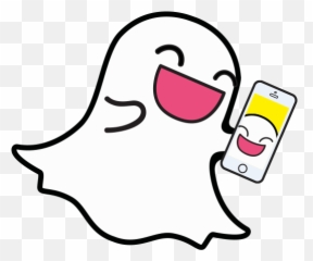 Download Ghost With Phone Illustration - Snapchat Ghost Logo Png Transparent Snapchat Ghost Logo Emoji,Ghost Phone Emoji
