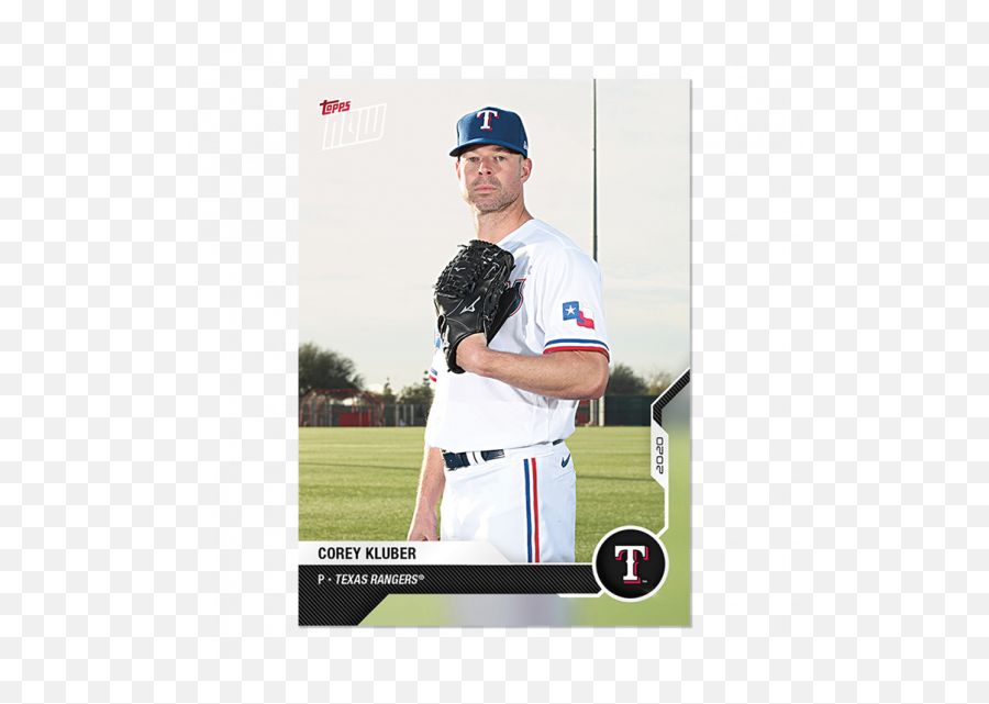 2020 Texas Rangers Topps Now Road To - Baseball Protective Gear Emoji,Emotions Of Corey Kluber