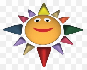 3d Sun 13 Pcs - Happy Emoji,Emoticon On A Playground