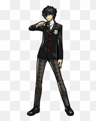 Protagonist - Persona Figpin Emoji,Ryuji Persona 5 Emoji Shirt