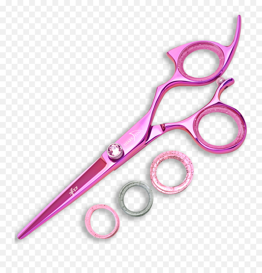 Professional Line Titanium Shears - Shark Fin Shears Emoji,Pink Hair Cutting Scissors Emoji