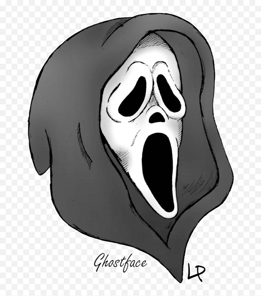 Screaming Mouth Png - Ghostface Drawing Scream Ghostface Simple Ghostface Drawing Emoji,Ghost Face Emoji Png
