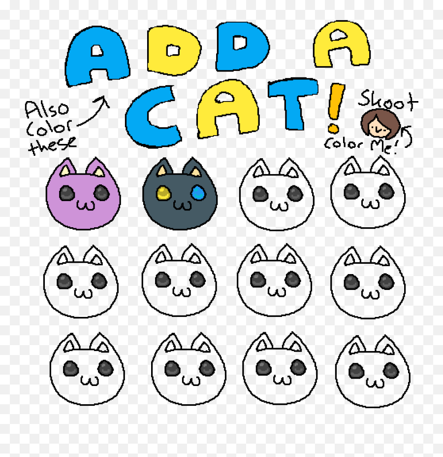 Pixilart - Add A Cat By Pizzaart Dot Emoji,Emoticon Cat]