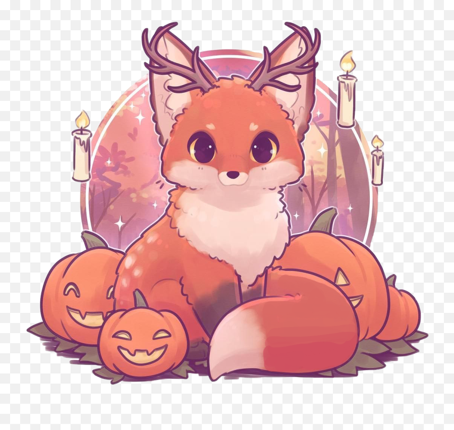 The Most Edited Fox Picsart - Cute Halloween Fox Emoji,Chibi Fox Emoticon