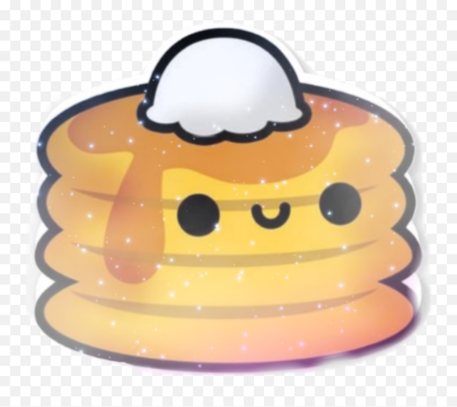 Pancakes Sticker Challenge - Cartoon Cute Pancake Emoji,Panquesito Emoji