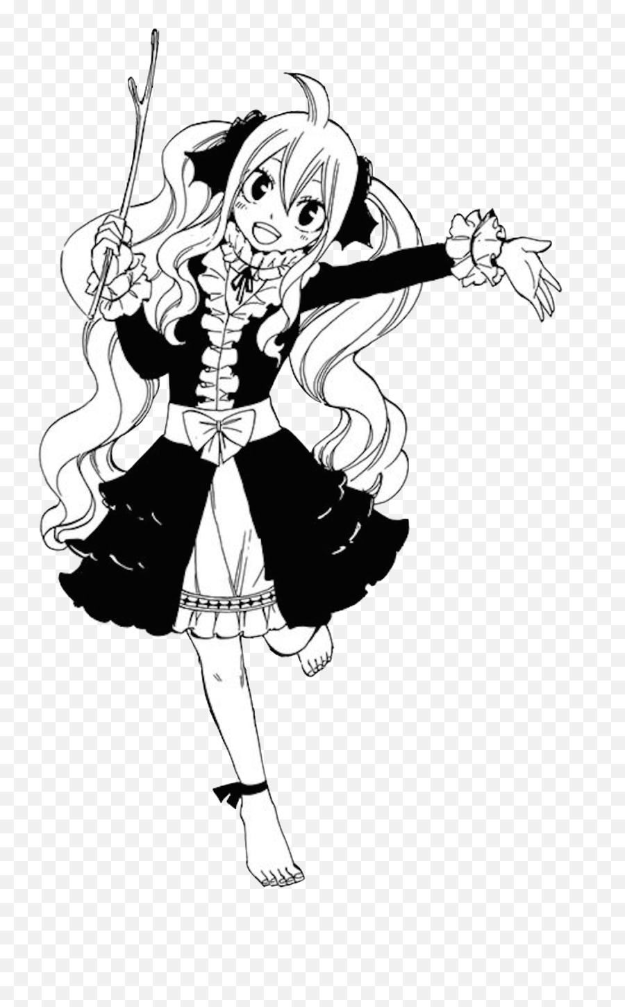 Download Transparent Black Mage Mavis - Fairy Tail Mavis Emoji,Kawaii Emoticon Beauty