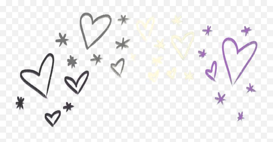 Asexual Heart Crown Heartcrown Sticker - Girly Emoji,Asexual Emoji