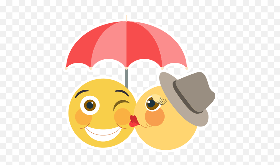 Kiss Day By Marcossoft - Sticker Maker For Whatsapp Emoji,Yellow Umbrella Emoji
