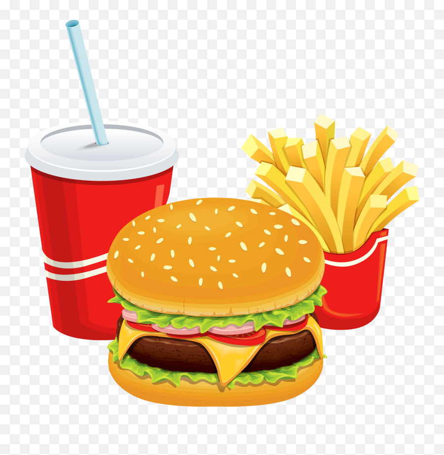 Burger And Fries Transparent - Transparent Burger And Fries Clipart Emoji,Fries Emoji