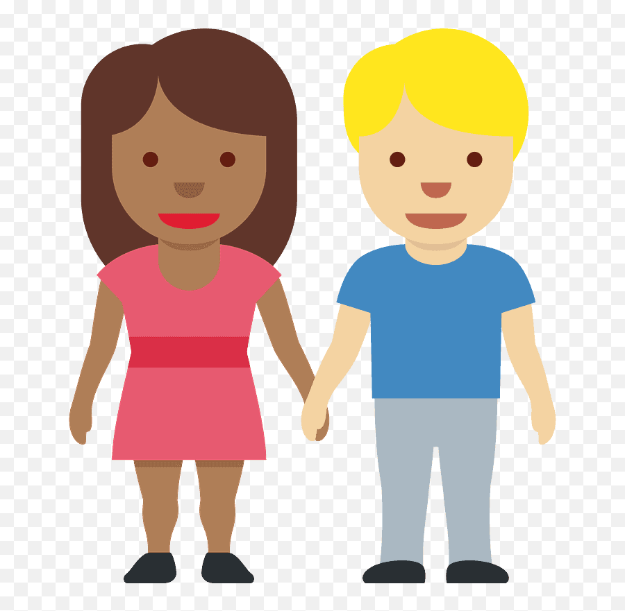 Man Holding Hands Emoji Clipart - Clip Art,Man And Woman Holding Hands Emoji