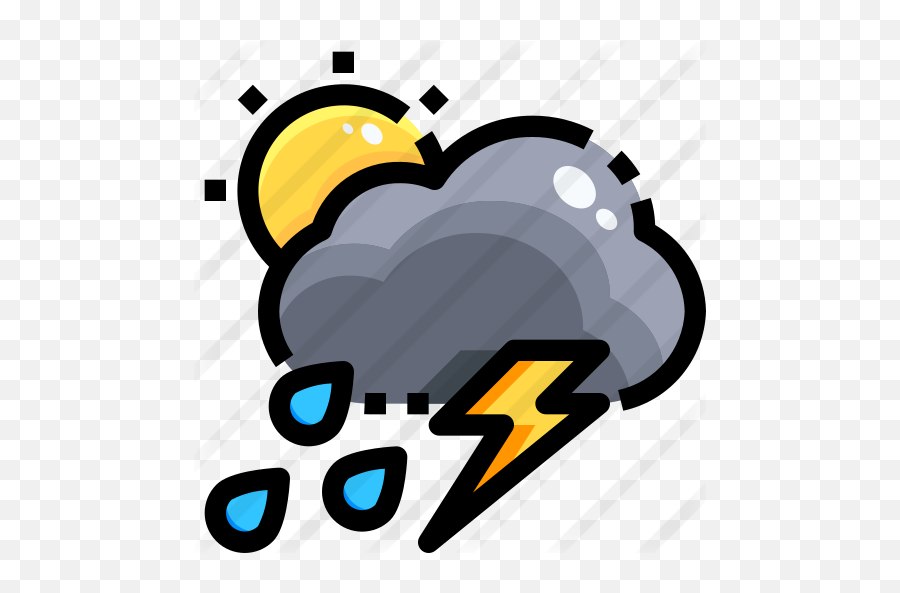 Scattered Thunderstorms - Scattered Thunderstorms Weather Icon Emoji,Thunderstorm Emoji