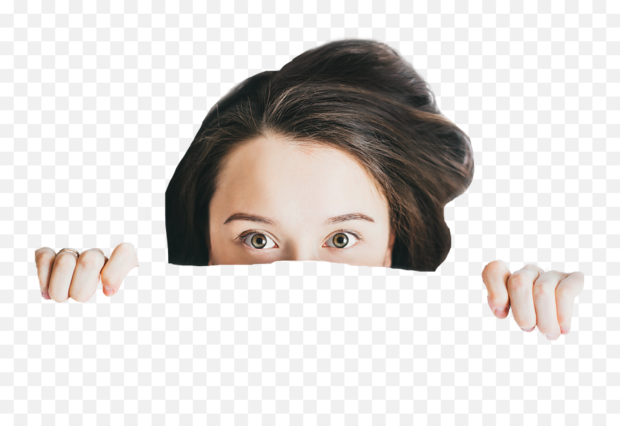 Lady Woman Peeking People Sticker - Woman Peeking Png Emoji,Emoji Bed Covers