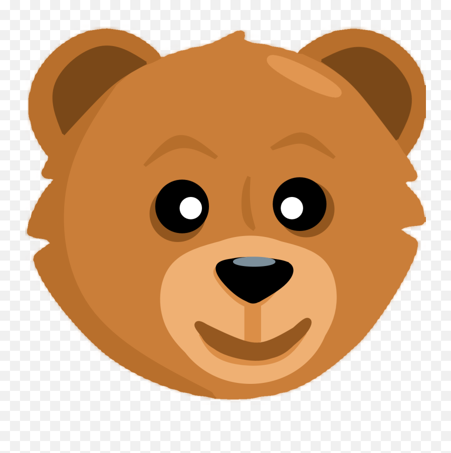 Hello - Transparent Brown Bear Face Clipart Emoji,Teddy Bear Emoji