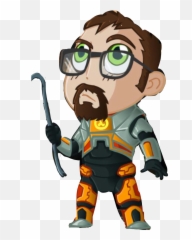 Cute Adorable Halflife Sticker - Gordon Freeman Fanart Emoji,Halflife In Emojis
