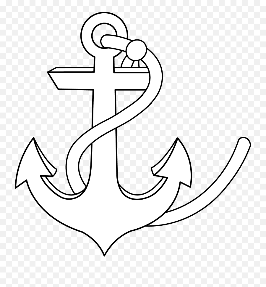 Anchor Line Art - Free Clip Art Free Clip Art Clip Art Anchor In Black And White Emoji,Printable And Colorable Pictures Of Emojis