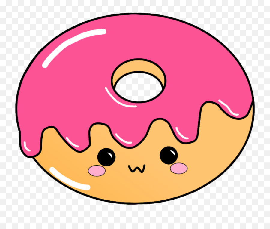 Donuts Kawaii Donut Sticker - Imagens De Donuts Kawaiis Emoji,Emoji Donuts