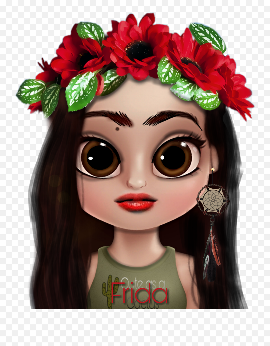 Fridakahlo Youngfrida Frida Sticker - Girly Emoji,Frida Khalo Emoji