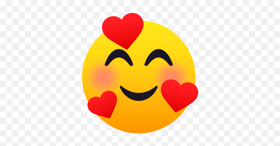 Smiling Face With Hearts Joypixels Gif - Smiley Face Gif Heart Emoji,Love Face Emoji