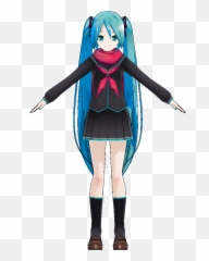 Miku Hatsune Schoolgirl Winter - Fictional Character Emoji,Miku Miku Dance Emotion Run