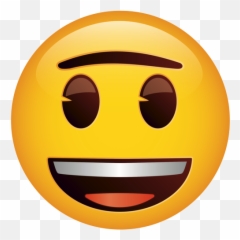Emoji U2013 The Official Brand Grinning Face With Monobrow - Light Blue Smiling Face,Brow Sweat Emoticon