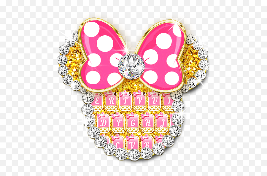 Pink Bow Minnies Keyboard Theme 60 Apk Download - Com Pink Gold Minny Emoji,S7 Fire Emoticon
