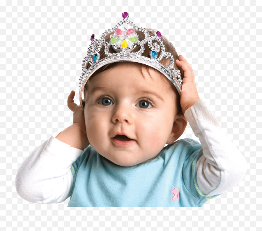 Cute Baby With Crown - Cute Transparent Baby Png Emoji,Cute Baby Emoji'