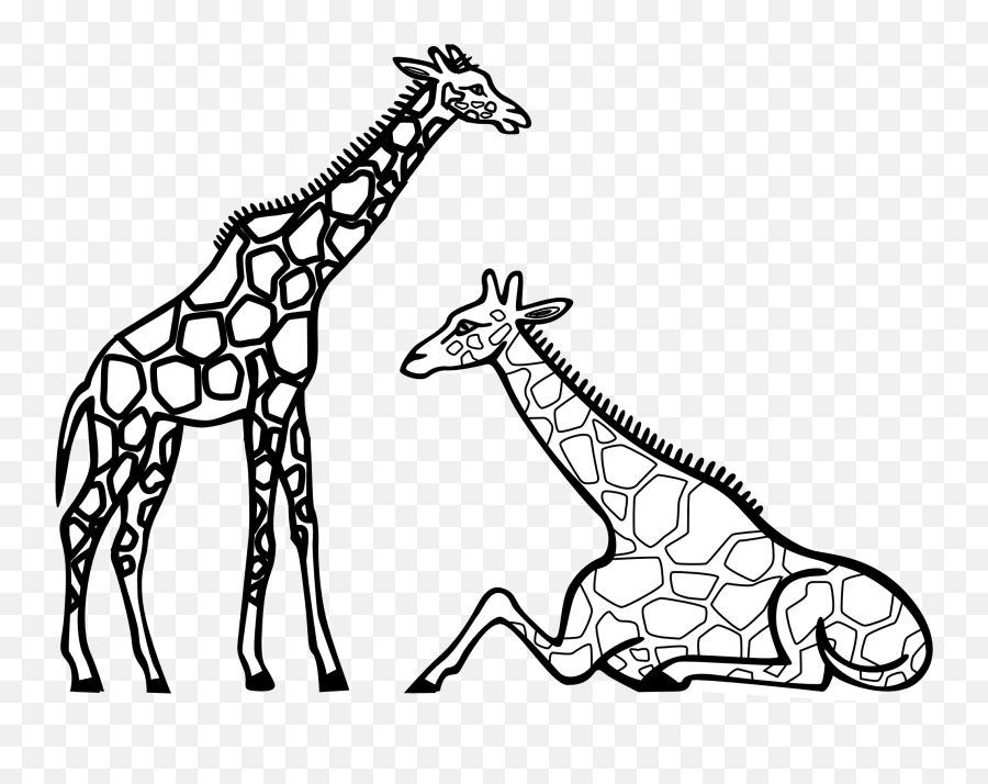 Giraffes Clipart Black And White - Clip Art Library Giraffes Clipart Black And White Emoji,Giraffe Emoticon