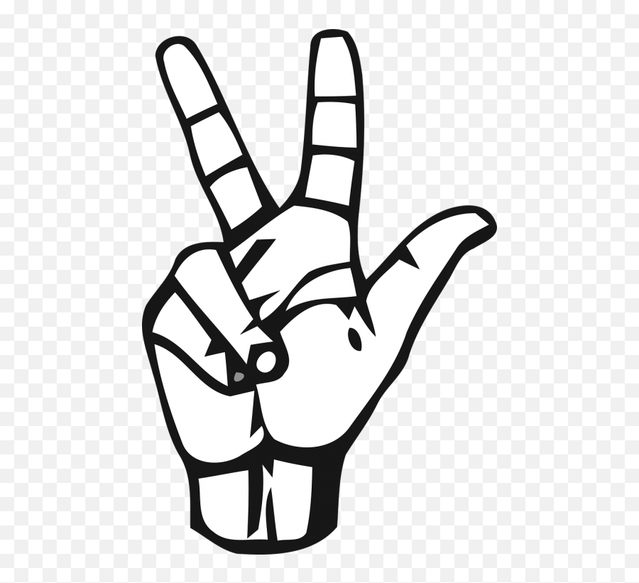 Sign Language Deaf Gesture Signing Public Domain Image - Freeimg Emoji,Black Peace Fingers Emoji
