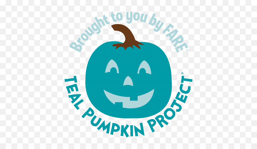 Teal Pumpkin Project Logo Usage Guidelines Food Allergy Emoji,Simple Cute Girl Jack O Lantern Cute Emojis