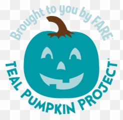 Teal Pumpkin Project Logo Usage Guidelines Food Allergy Emoji,Simple Cute Girl Jack O Lantern Cute Emojis