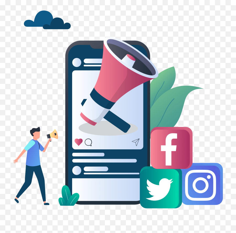 Social Media Social Media Marketing Services Hql Solutions Emoji,Twitter Megaphone Emoji