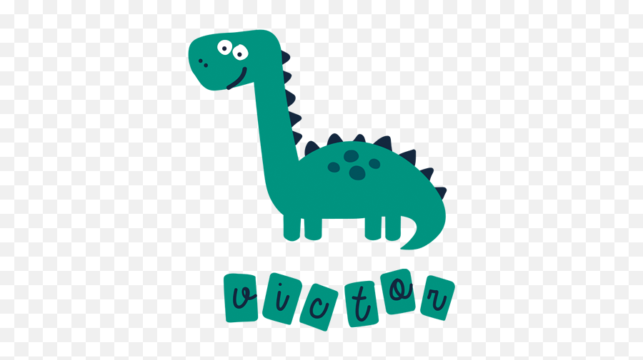 Vinilo Personalizable Infantil Dino Nombre Emoji,Carita Interesasda Emoji