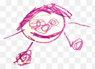 Doodle Scribble Drawing Funny Kid Sticker By E - Dot Emoji,How To Draw Cool Emoji