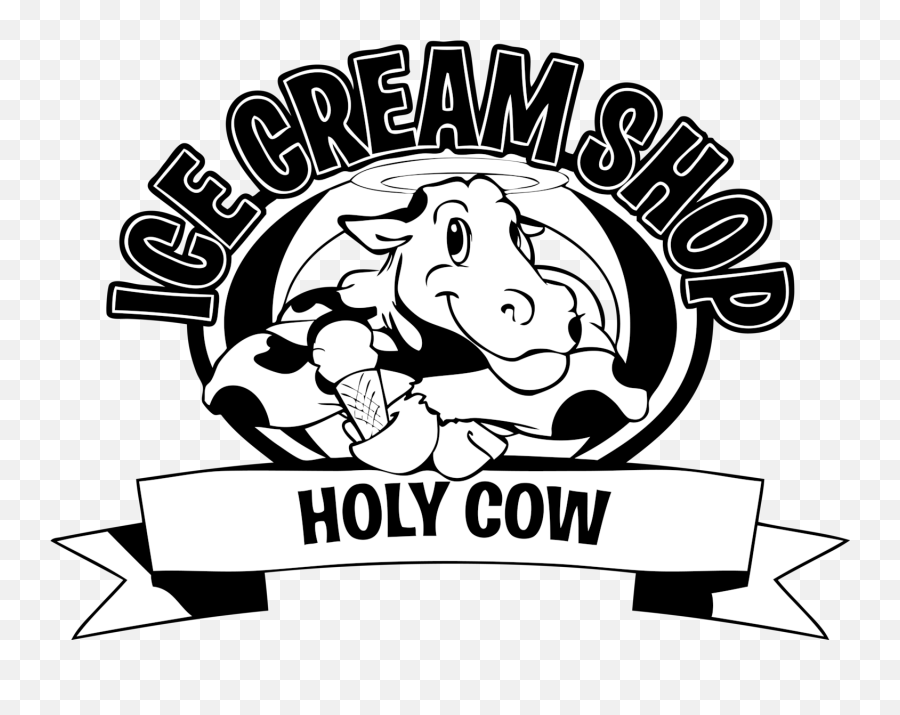 Happy Cartoon Powder Transparent Png - Cows Ice Cream Black And White Emoji,Holy Cow Emoji