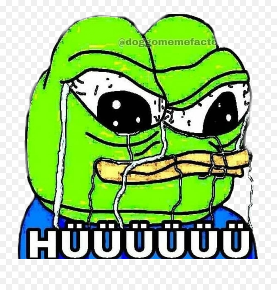 Hüüüü Sad Memes Meme Frog Cry Sticker By Ahmetmerty47 - Fictional Character Emoji,Sad Frog Emoji