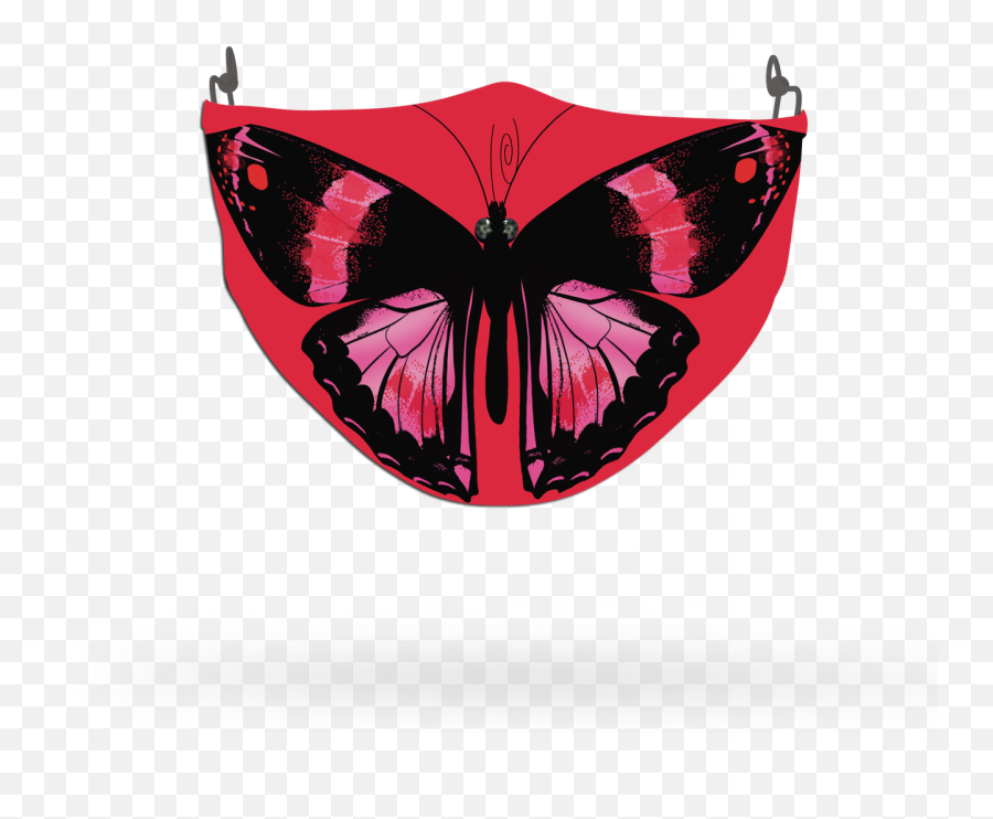 Pink Butterfly Animal Face Covering Print 9 - Girly Emoji,Pink Butterfly Emoji