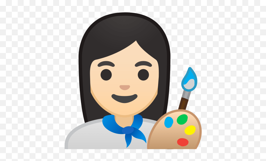 Woman Artist Emoji With Light Skin Tone - Emoji With Art Palette,Light Skin Emoji