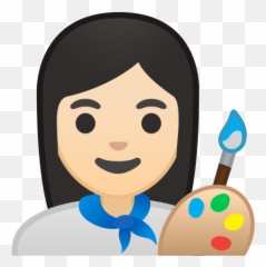 Woman Artist Emoji With Light Skin Tone - Emoji With Art Palette,Light Skin Emoji